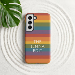 Funda Para Samsung Galaxy S22 Moderna Linear   MCM Arcoíris Personalizado