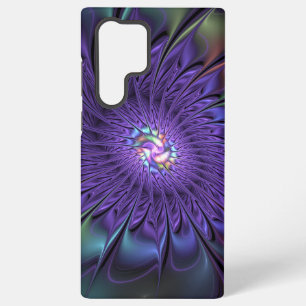 Funda Para Samsung Galaxy S22 Ultra Moderna y colorida moda Resumen Flor Fractal