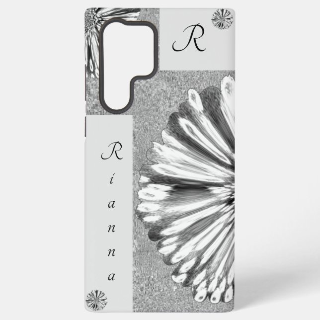 Funda Para Samsung Galaxy Moderna y elegante flor de diamante de mármol plat (Reverso )