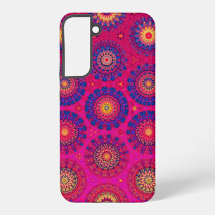 Funda Para Samsung Galaxy S22+ Moderno Abstracto Rojo Púrpura Amarillo Geométrico
