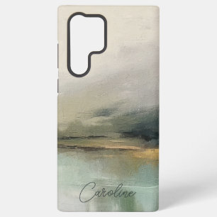 Funda Para Samsung Galaxy S22 Ultra Moderno Resumen Nombre personalizado Monograma Ver