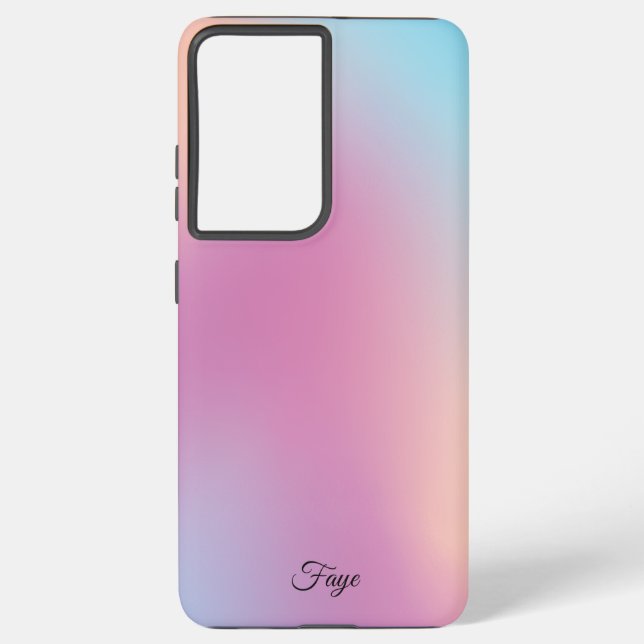 Funda Para Samsung Galaxy Moderno Sencillo Sencillo arcoiris gradiente galax (Reverso )