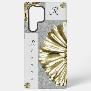 Funda Para Samsung Galaxy S22 Ultra Moderno y elegante oro de la flor de diamante de m