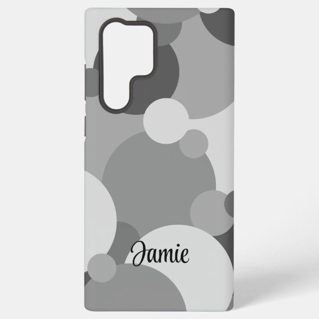 Funda Para Samsung Galaxy molécula gris negro personalizado Samsung Estuche  (Reverso )