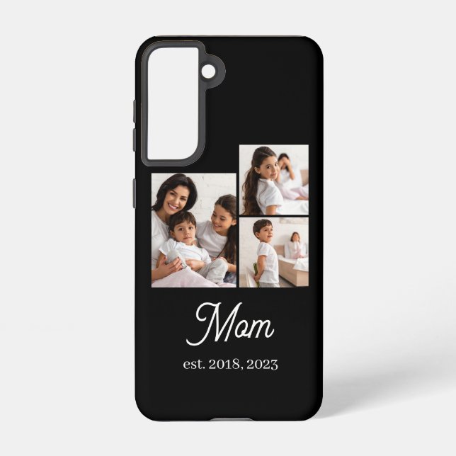 Funda Para Samsung Galaxy Mom Established Script Black 3 Photo (Reverso )