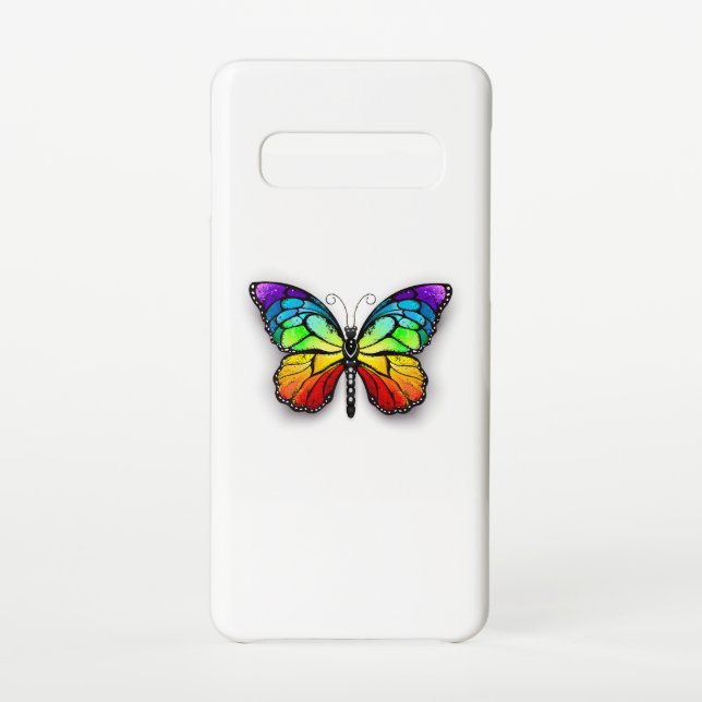 Funda Para Samsung Galaxy Monarca de mariposa arcoiris (Reverso)