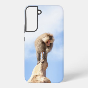 Funda Para Samsung Galaxy S22+ Mono babuino en la cima de una montaña