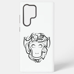 Funda Para Samsung Galaxy S22 Ultra Mono tribal blanco y negro