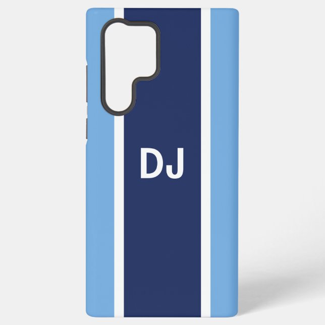 Funda Para Samsung Galaxy Monogram Navy Stripe MagSafe Tough (Reverso )