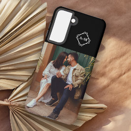 Funda Para Samsung Galaxy S21 Monograma Añadir su propia foto Bloque de color ne