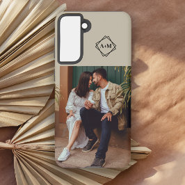 Funda Para Samsung Galaxy S21 Monograma Añadir tu propio bloque de color de foto