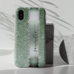 Funda Para Samsung Galaxy S22 Ultra Monograma de caligrafía Purpurina Diamond Green Fa<br><div class="desc">Cualquier purpurina o diamantes en diseño son fotos y simulados. Este diseño puede ser personalizado en el área proporcionada cambiando la foto y/o el texto. O puede personalizarse haciendo clic en Personalizar esta plantilla y, a continuación, eligiendo la opción de hacer clic en el personalizar y eliminando o cambiando el...</div>