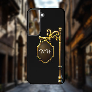 Funda Para Samsung Galaxy S22 Monograma de señal de oro
