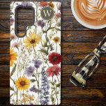 Funda Para Samsung Galaxy S22 Ultra Monograma del campo de las flores silvestres del p<br><div class="desc">Aprovecha el encanto eterno de las flores silvestres de campo y añade un toque de encanto inspirado en la naturaleza a tu rutina diaria con este estuche de teléfono móvil personalizado.</div>