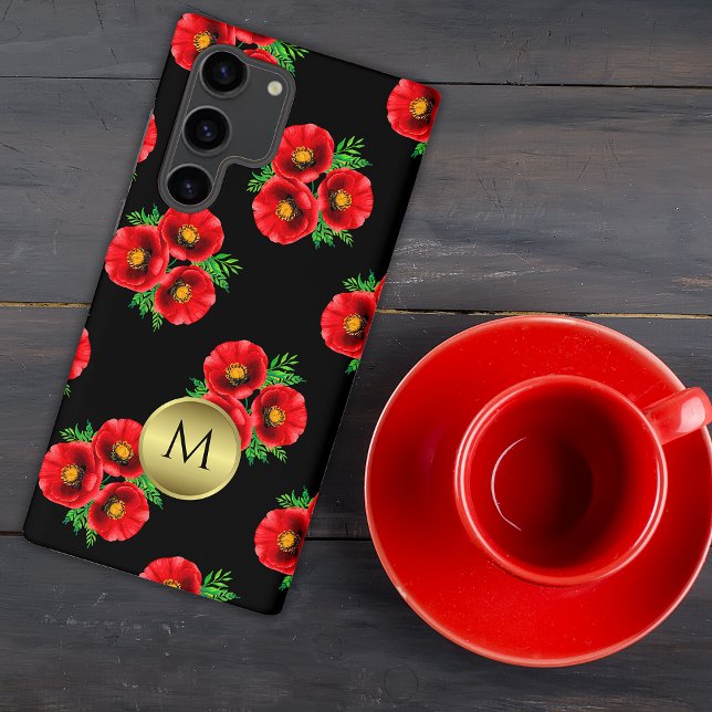 Funda Para Samsung Galaxy Monograma dorado de los lapachos rojos (Subido por el creador)