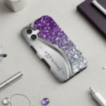 Funda Para Samsung Galaxy S22 Monograma Manuscrita Purpura Brillo de Plata<br><div class="desc">El diseño es una foto y las fundas no están hechas con purpurina, lentejuelas, metales o maderas reales. Este diseño también está disponible en otros modelos de teléfonos. Elija Tipo de dispositivo para ver otras fundas para iPhone, Samsung Galaxy o Google. Algunos estilos pueden cambiarse seleccionando Estilo si esa es...</div>