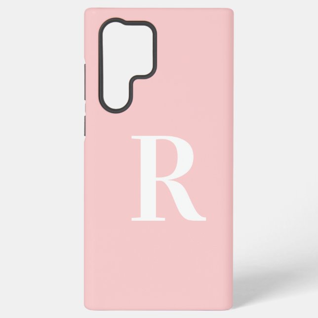 Funda Para Samsung Galaxy Monograma mínimo rosa moderno (Reverso )
