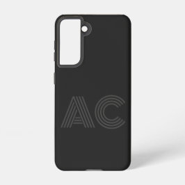 Funda Para Samsung Galaxy S21 Monograma moderno negro y gris