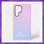 Funda Para Samsung Galaxy S22 Ultra Monograma monocromo de bollo azul morado<br><div class="desc">Monograma monocromo Samsung Galaxy S22 Ultra Funda Púrpura Azul Pastel. Monograma minimalista moderno.</div>