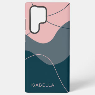 Funda Para Samsung Galaxy S22 Ultra Monograma Personalizado Abstracto