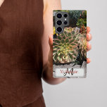 Funda Para Samsung Galaxy S22 Ultra Monograma personalizado exitoso jardín oceánico<br><div class="desc">Fotografía original de Ann Jenkins. Tomé esta foto mientras visitaba la hermosa ciudad de Oceanside,  California. Los comercios que rodean el muelle están adornados con hermosos jardines amplios y exuberantes. Espero que sientas que estás ahí.</div>