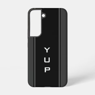 Funda Para Samsung Galaxy S22 Monograma personalizado franja negra