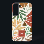 Funda Para Samsung Galaxy S22  Monograma Retro Terracotta Floral Boho<br><div class="desc">Monograma Retro Terracota Floral Boho Samsung Galaxy S22  Funda. Perfecto como regalo personalizado a un chica,  hija,  amigo o funcionario.</div>