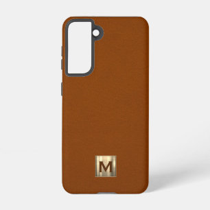 Funda Para Samsung Galaxy S21 Monograma Sable Luxury Gold