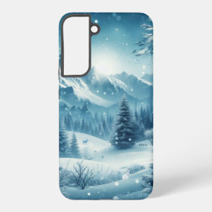 Funda Para Samsung Galaxy S22+ Montaña nevada de invierno