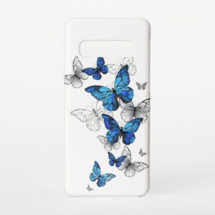 Funda Para Samsung Galaxy S10 Morfo de las mariposas voladoras azules
