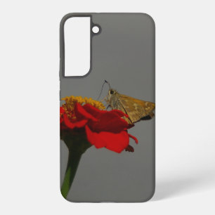 Funda Para Samsung Galaxy S22+ Moth y la zinnia roja