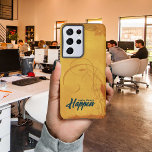 Funda Para Samsung Galaxy S21 Ultra Motivación de diversión azul de oro de edad avanza<br><div class="desc">Este divertido maletín telefónico te ayudará a recordarte que sigas adelante para que puedas "hacer que las cosas sucedan". Estas palabras motivacionales te mantendrán en el camino al mantenerlos en el primer plano de tu mente. El fondo es un diseño gráfico amarillo dorado elegantemente deslucido, con impresionantes florecientes y bordes...</div>