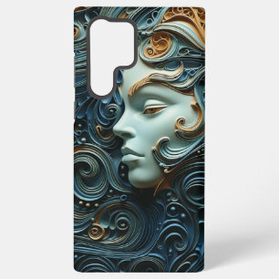 Funda Para Samsung Galaxy S22 Ultra Mujer a la luz de la luna Arte 3D