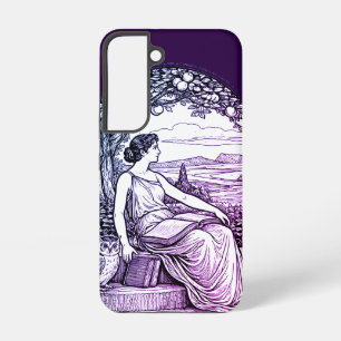 Funda Para Samsung Galaxy S22 Mujer de época Art Nouveau leyendo bajo un árbol