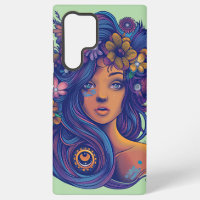 Mujer de Fantasía Boho con Cabello Floral