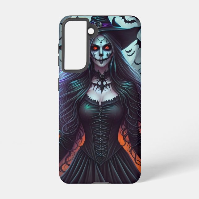 Funda Para Samsung Galaxy Mujer de Halloween (Reverso )