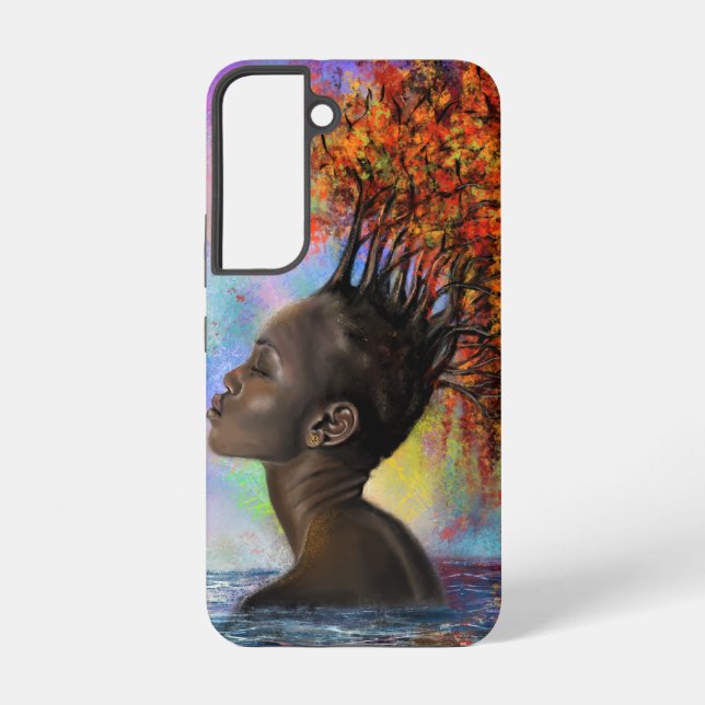 Funda Para Samsung Galaxy Mujer de otoño (Reverso )