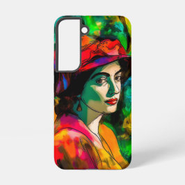 Funda Para Samsung Galaxy S22 Mujer en Gorra rojo