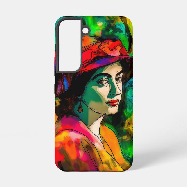 Funda Para Samsung Galaxy Mujer en Gorra rojo (Reverso )