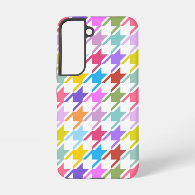 Funda Para Samsung Galaxy Multicolor inalámbrico + Gran patrón blanco (Reverso )