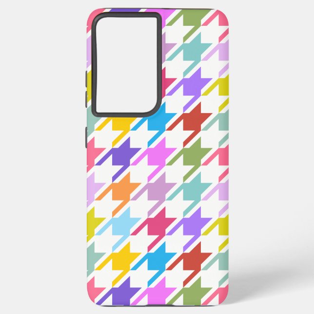 Funda Para Samsung Galaxy Multicolor inalámbrico + Gran patrón blanco (Reverso )