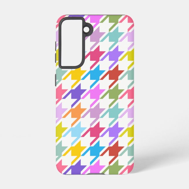 Funda Para Samsung Galaxy Multicolor inalámbrico + Gran patrón blanco (Reverso )