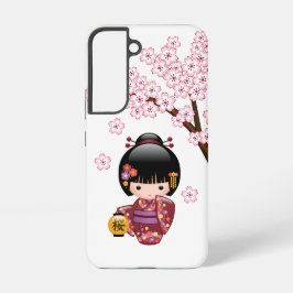 Funda Para Samsung Galaxy S22 Muñeca Sakura Kokeshi - Chica Geisha japonés