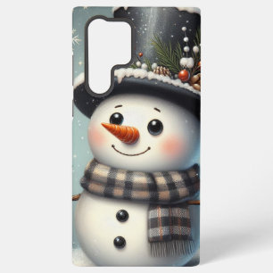 Funda Para Samsung Galaxy S22 Ultra Muniéeco de nieve navideño invernal lindo y capric