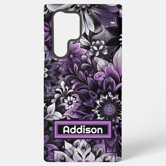 Funda Para Samsung Galaxy Mystical Purple Blooms (Reverso )