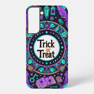 Funda Para Samsung Galaxy S22+ Mystical Spellbook Trick or Treat Halloween Design