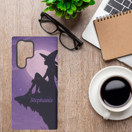 Funda Para Samsung Galaxy S22 Ultra Mystical Witch Silhouette Under Moonlight Gift