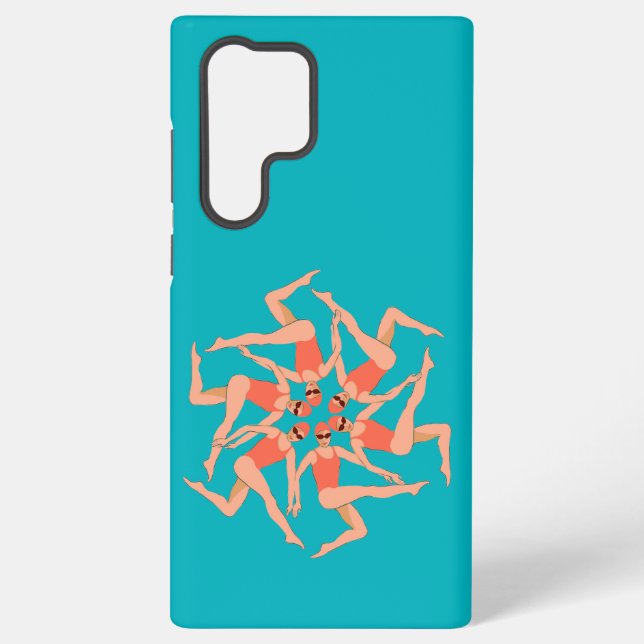 Funda Para Samsung Galaxy Nadadores - Natación Sincronizada (Reverso )