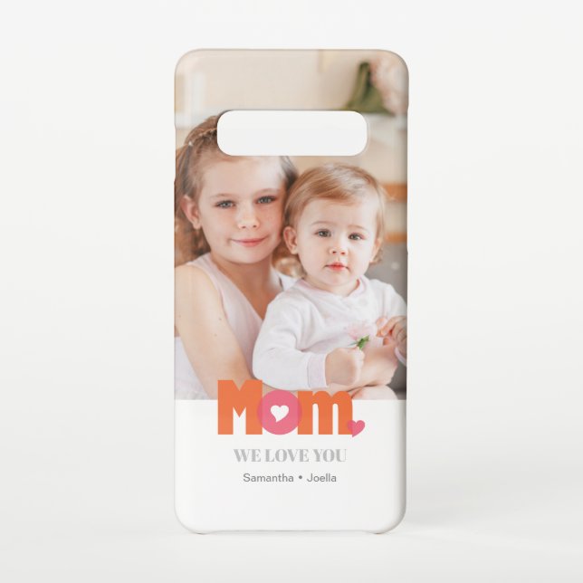 Funda Para Samsung Galaxy Naranja fotográfico de mamá/rosa (Reverso)