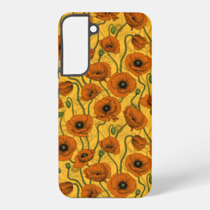 Funda Para Samsung Galaxy S22+ Naranja Poppies